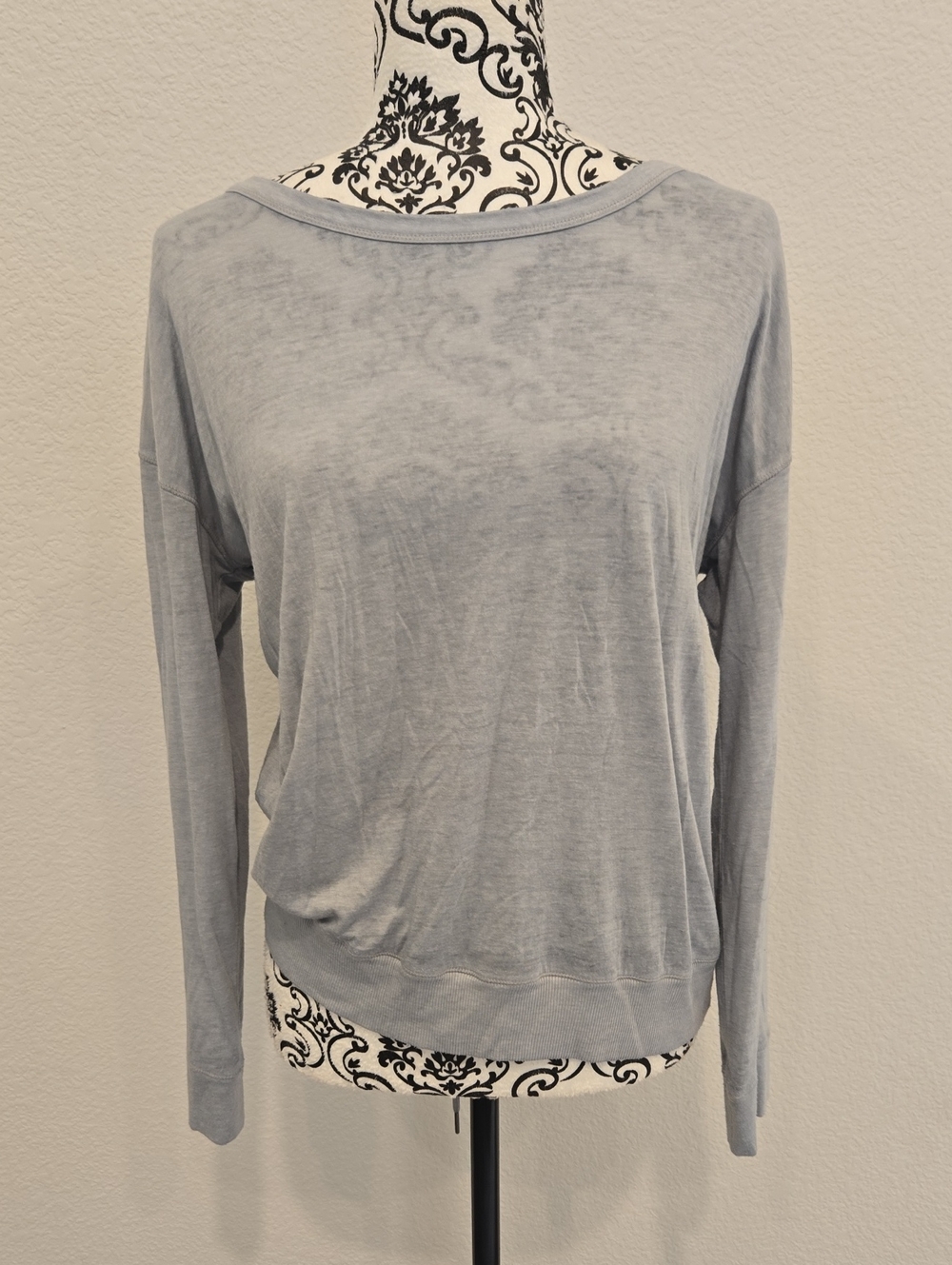 NWOT Light Blue Women's Long-Sleeve Boatneck Top
